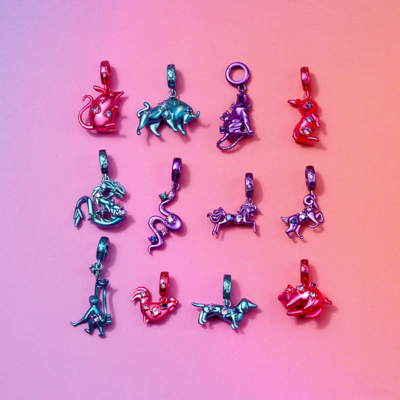 Pink Candy Rabbit Zodiac Pendant