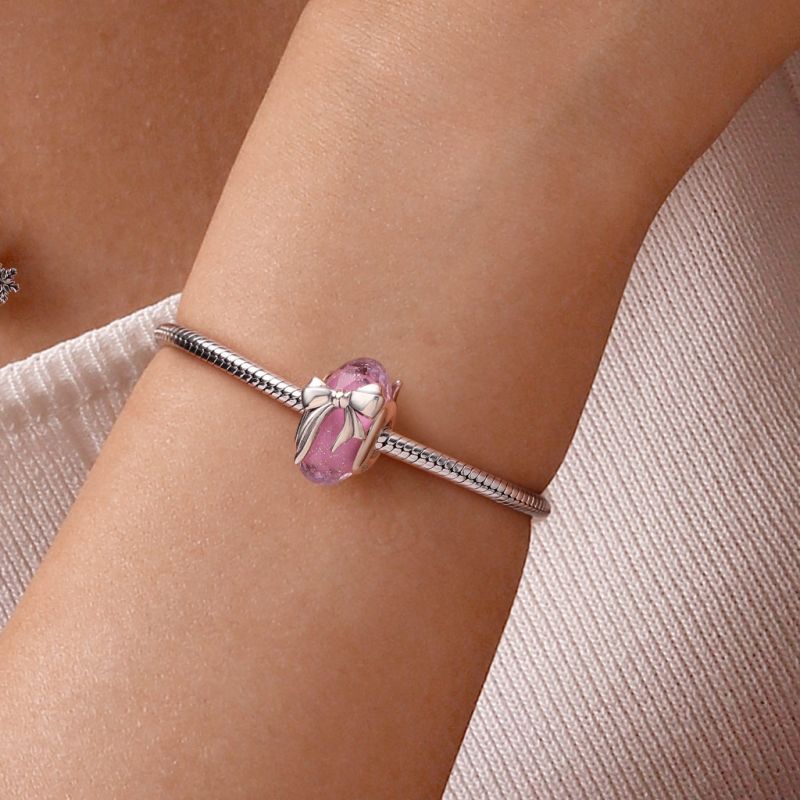 Pink Bow Charm