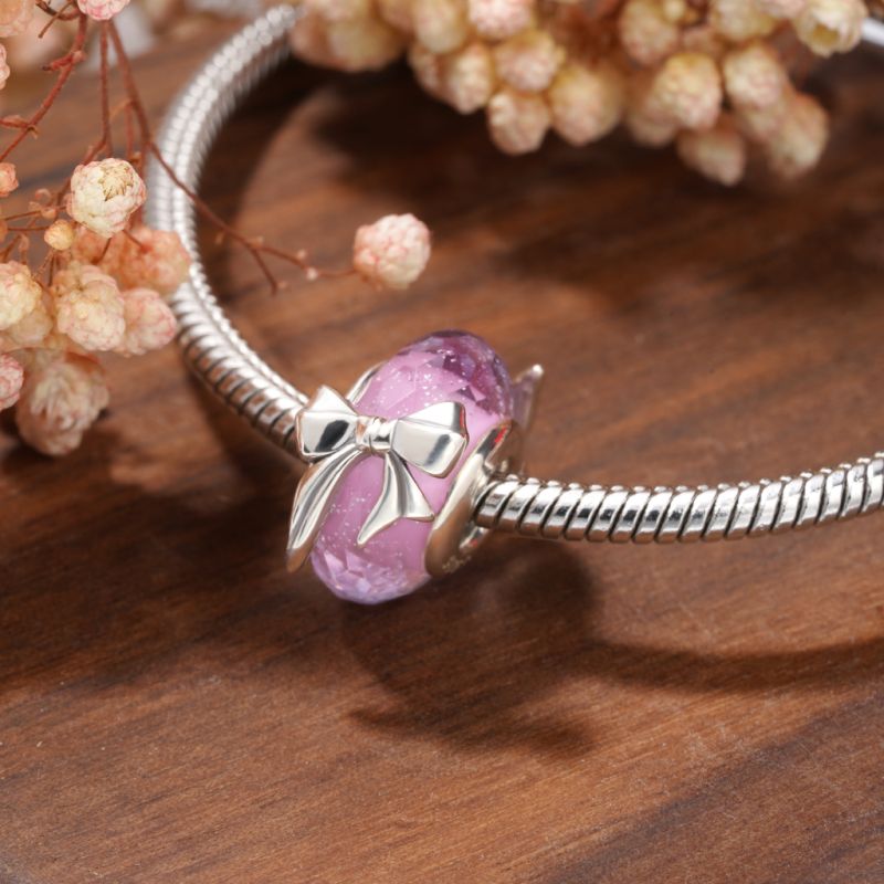Pink Bow Charm