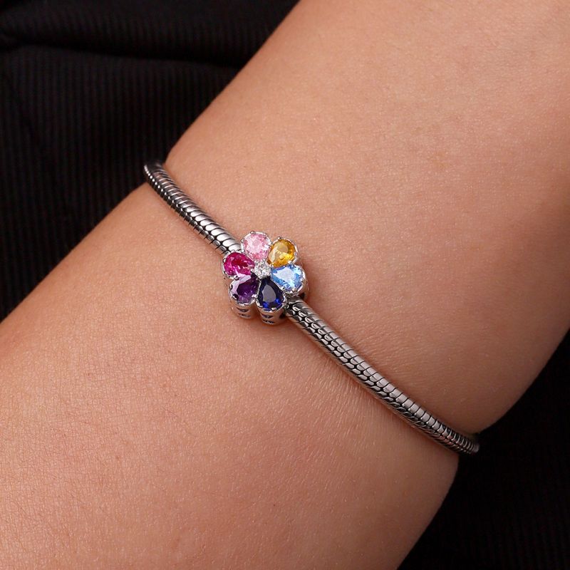 Rainbow Daisy Charm