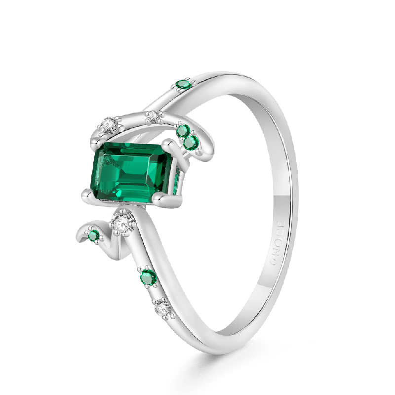Zodiac Snake Green Spinel Rings