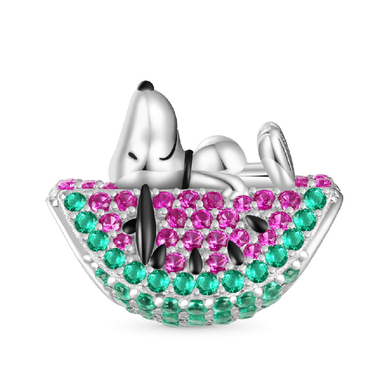 Lying Snoopy Diamond Charm