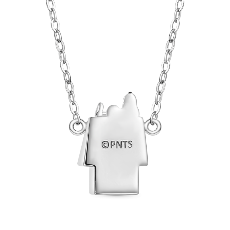 Lying Snoopy Doghouse Diamond Necklace