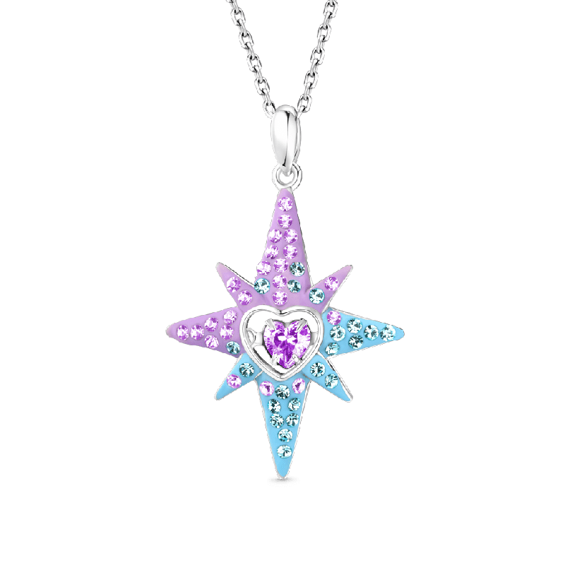 Heart Eight-Pointed Star Necklace