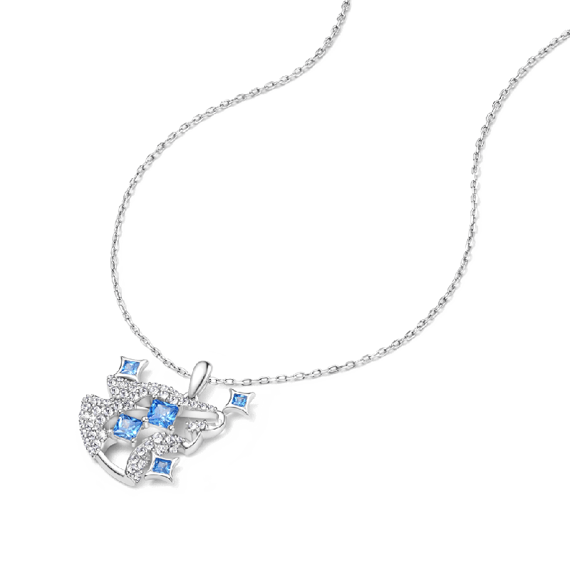 Howling Wolf Pave Pendant Necklace
