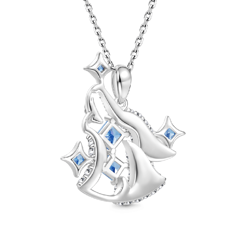 Howling Wolf Pave Pendant Necklace