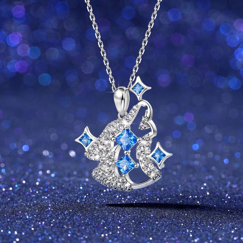 Howling Wolf Pave Pendant Necklace