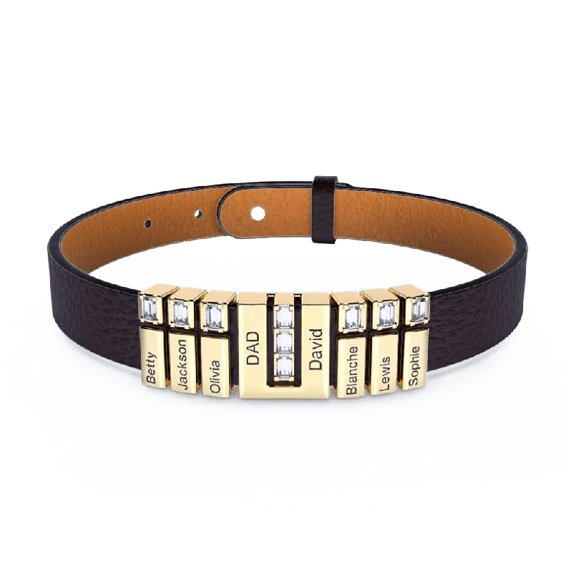 Black Punk DIY Leather Bracelet