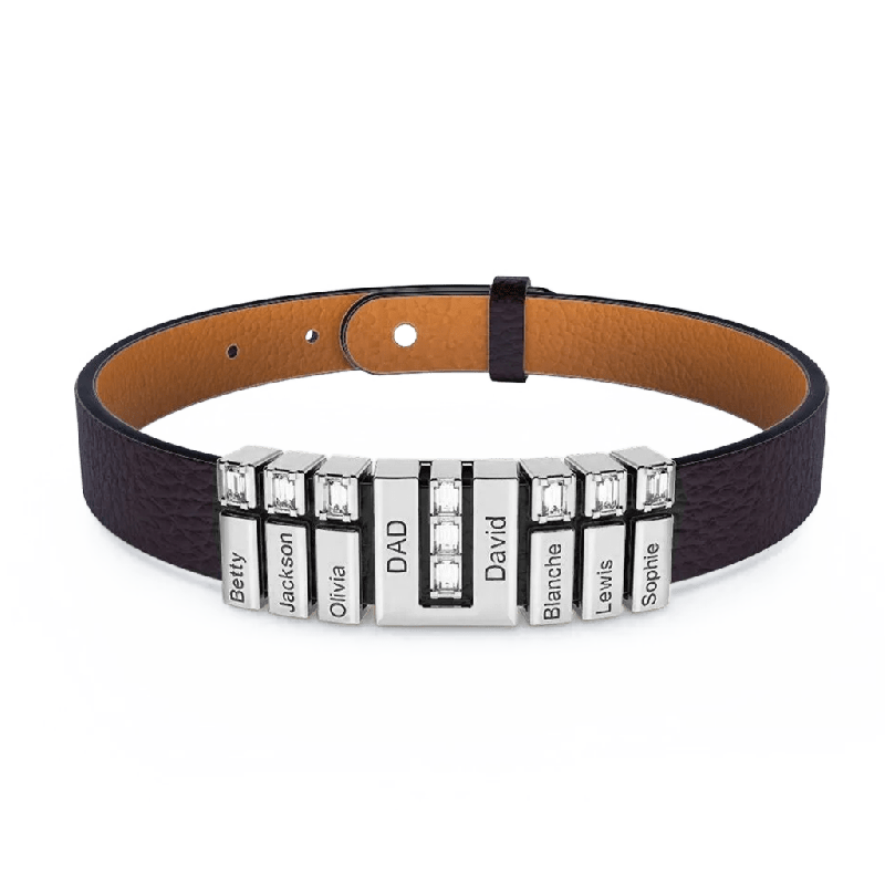 Black Punk DIY Leather Bracelet