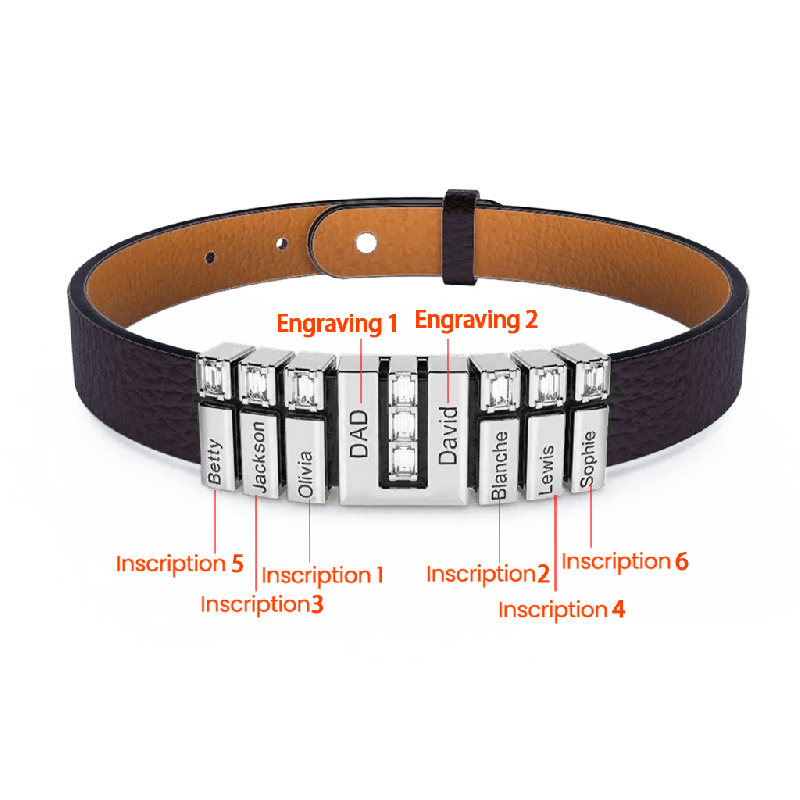 Black Punk DIY Leather Bracelet