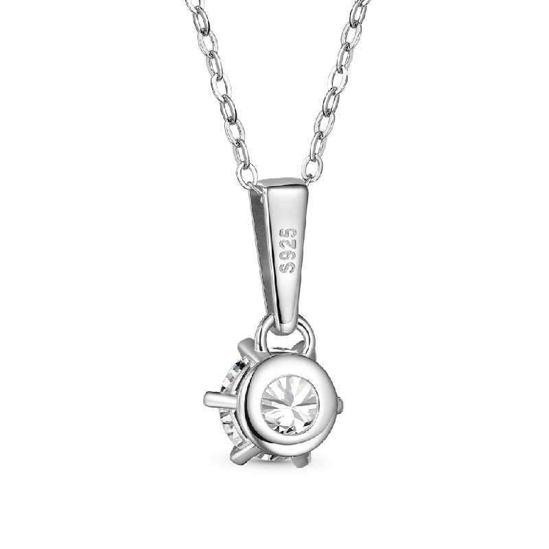 Classic 1ct Moissanite Solitaire Necklace
