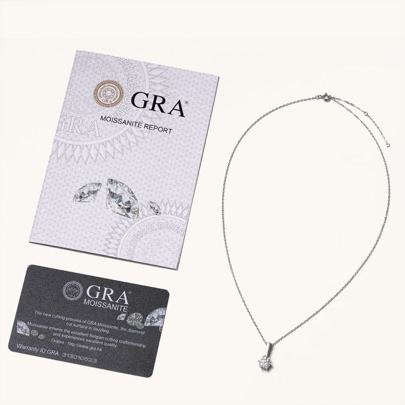 Classic 1ct Moissanite Solitaire Necklace