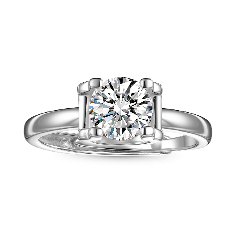 Eternity 1Ct Round Halo Moissanite Ring