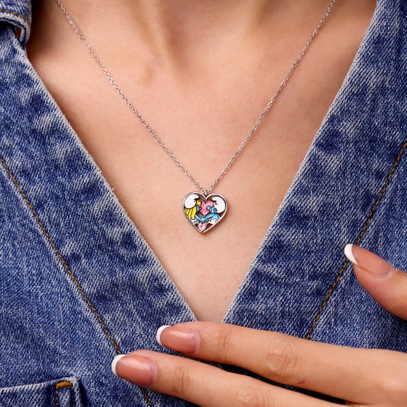 Smurfs Necklace x Love Pink Zircon