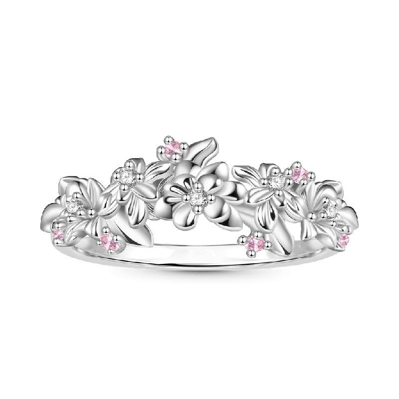 Delicate Flower Cluster Ring