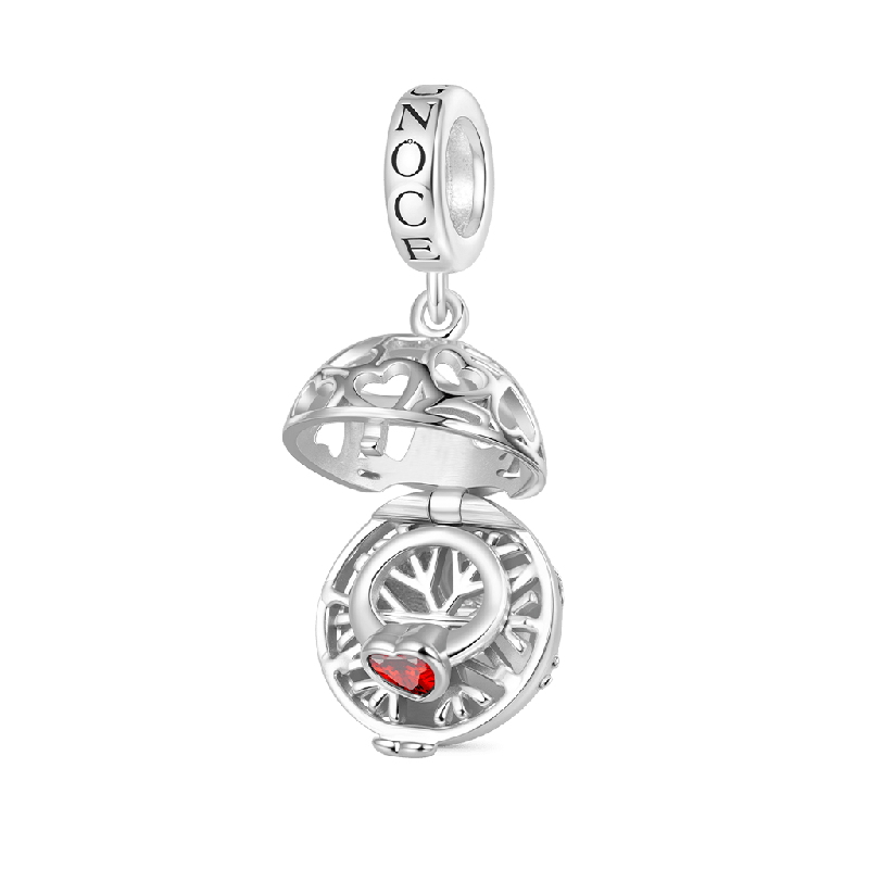 Surprise Ball with Birthstone Ring Pendant