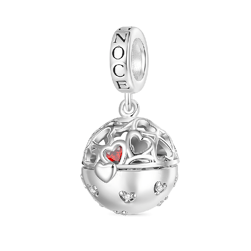 Surprise Ball with Birthstone Ring Pendant