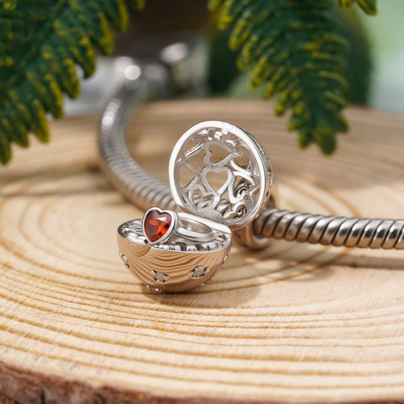 Surprise Ball with Birthstone Ring Pendant