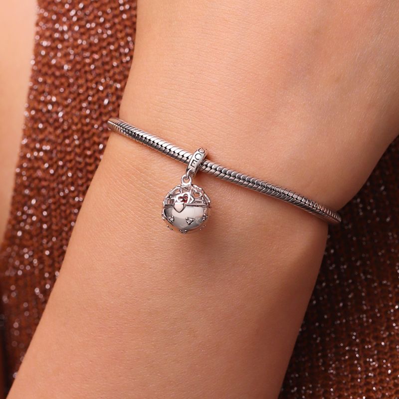 Surprise Ball with Birthstone Ring Pendant