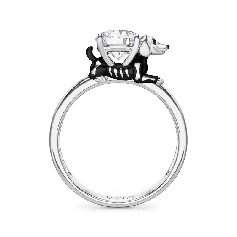 Skeleton Puppy Ring