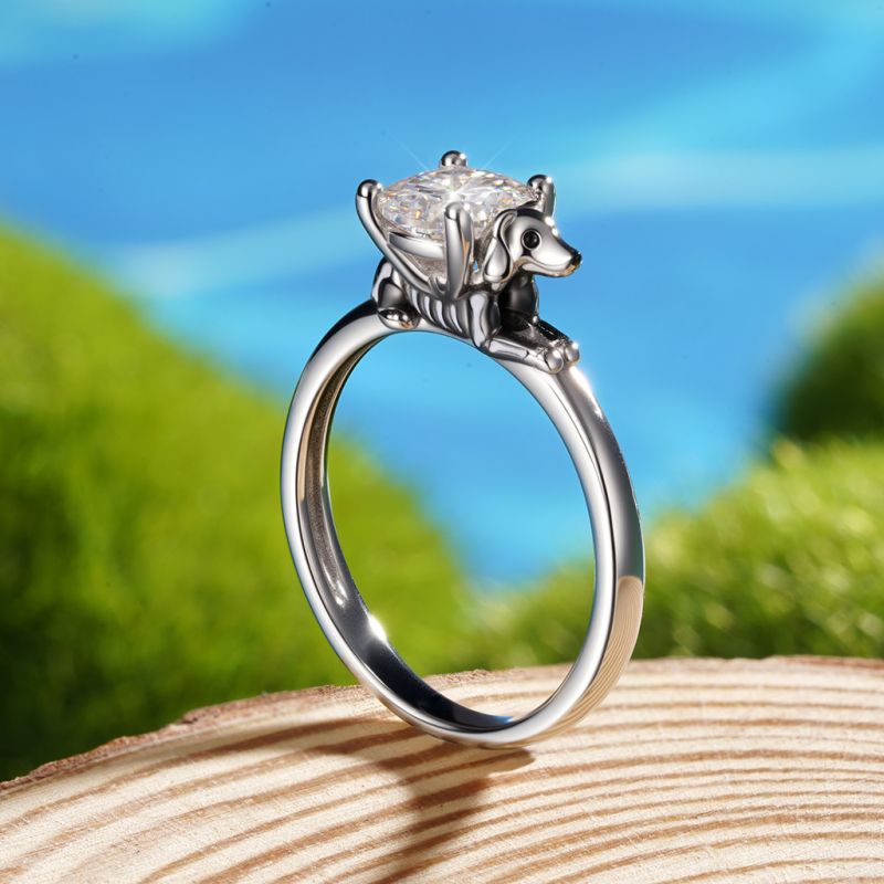 Skeleton Puppy Ring