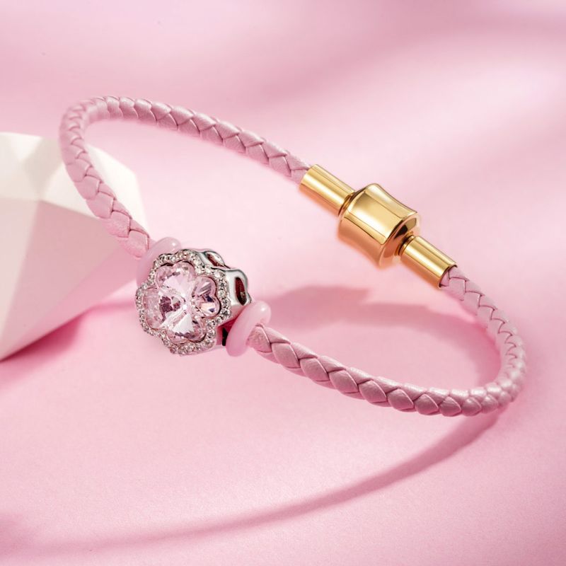 Pink Snap Basic Bracelet
