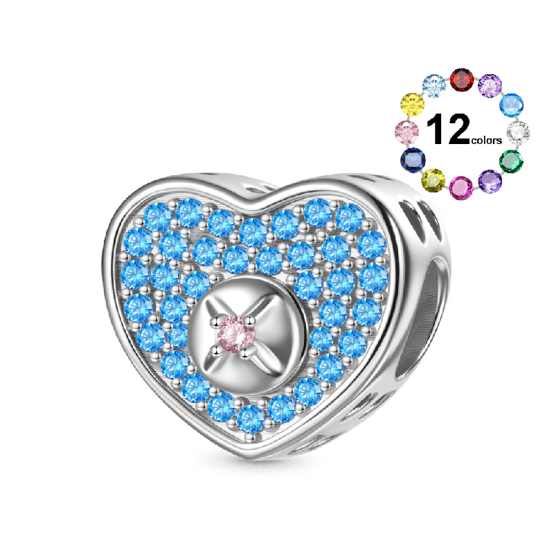 Screw Heart-Shaped Charm